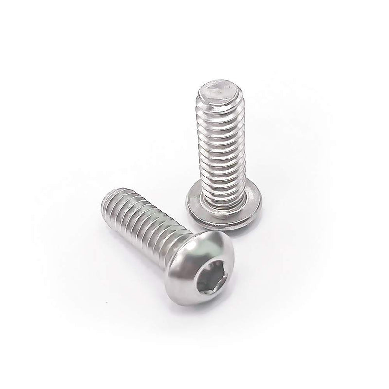 [Australia - AusPower] - 1/4-20 x 2-1/2" Button Head Socket Cap Bolts Screws, 304 Stainless Steel 18-8, Allen Hex Drive, Bright Finish, Fully Machine Thread, Pack of 10 1/4-20 x 2-1/2 