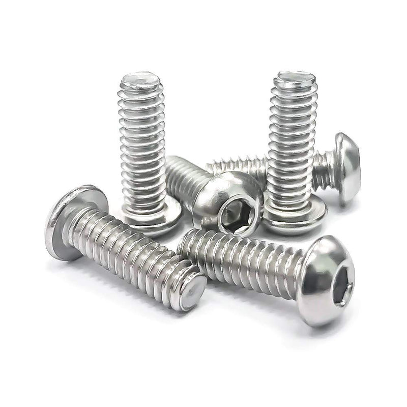 [Australia - AusPower] - 1/4-20 x 2-1/2" Button Head Socket Cap Bolts Screws, 304 Stainless Steel 18-8, Allen Hex Drive, Bright Finish, Fully Machine Thread, Pack of 10 1/4-20 x 2-1/2 