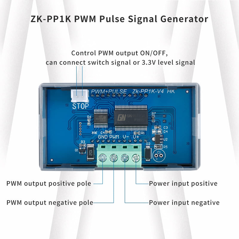 [Australia - AusPower] - EC Buying ZK-PP1K PWM Pulse Signal Generator, Frequency Generator PWM Pulse Number and Frequency Duty Cycle Adjustable LED Display with Shell Module, Square Wave Rectangular Wave Signal Generator 
