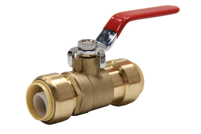 [Australia - AusPower] - (Pack of 2) EFIELD 1/2 Inch Push-Fit Full Port Ball Valve for Hot and Cold Water with a Disconnect Clip,Brass UPC Certified 1/2 Inch(Pack of 2) 