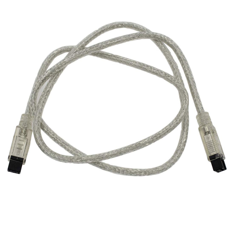[Australia - AusPower] - Eilumduo 2Pcs 1m/3FT FireWire 800 BETA 9-Pin/9-Pin, IEEE 1394b High Speed Firewire 9 Pin to 9 Pin Cable for MacBook Pro, Computer (Clear) 9-Pin/9-Pin (1m/3ft) 