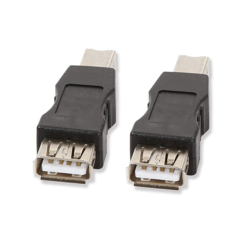 [Australia - AusPower] - ELECTOP 2 Pack USB 2.0 A Female to USB B Print Male Adapter Converter 