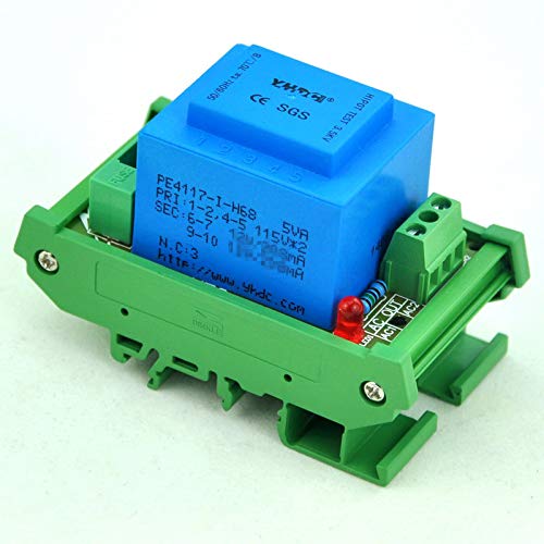 [Australia - AusPower] - Electronics-Salon 5 Watt(VA) DIN Rail Mount Power Transformer Module (in: 115VAC, Out: 15VAC) IN: 115VAC 
