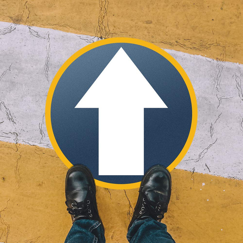 [Australia - AusPower] - 10 PCS Arrow Floor Sticker Directional Floor Decal Arrow Vinyl Sign Non-Slip Removable Reusable Commercial Grade Arrow Sign 10" Diameter Arrow Sign 