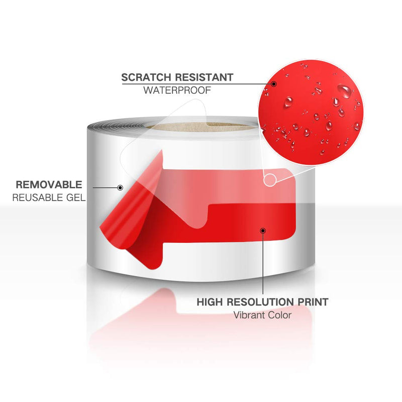 [Australia - AusPower] - Arrow Floor Sign Tape 2"×4" Arrow Floor Marking Sticker 200 PCS Arrow Decal Tape Red 2"×4" 