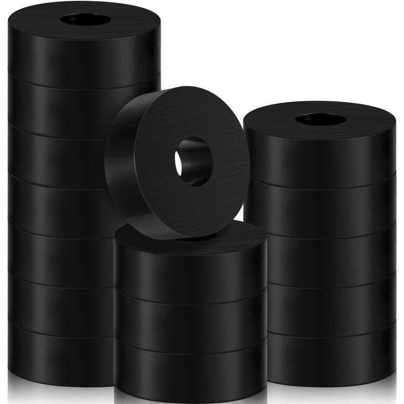[Australia - AusPower] - Multi Purpose Rubber Spacer 1 Inch OD x 3/8 Inch ID x 1/2 Inch Thickness Black Round Rubber Washers Anti Vibration Neoprene Rubber Bushings Spacers Washers for Home and Car Accessories (16 Pcs) 16 