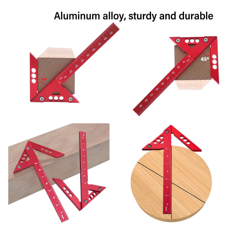 [Australia - AusPower] - Center Line Scriber, Aluminum Alloy Center Finder, Woodworking Marking Tool with 45 Degree Angle Scribing Gauge, Center Finding for Discs and Shafts 