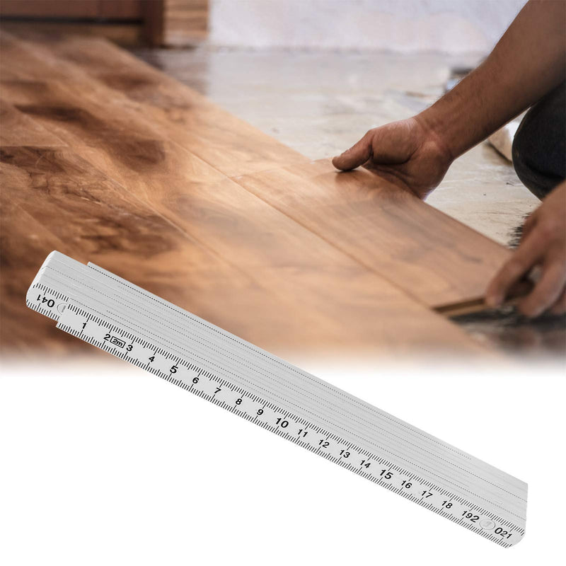 [Australia - AusPower] - 2Pcs 2m Folding Carpenters Ruler Lightweight Compact Measuring Stick Woodworking Tool Layout Tools Dimensional Measurement 
