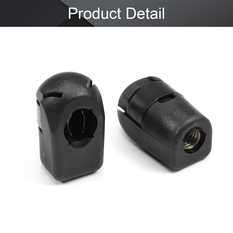 [Australia - AusPower] - Fielect 3pcs M8 Female Thread PA66A5 Gas Spring End Fitting Black Gas Spring Connector Generator Accessories 3Pcs Black 