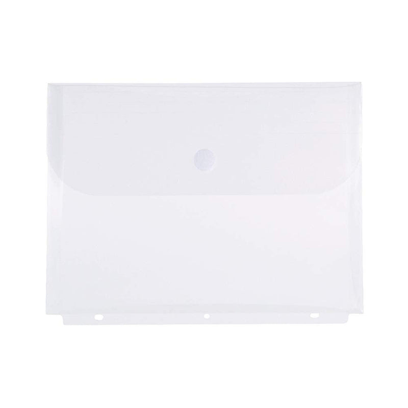 [Australia - AusPower] - Filexec Poly Envelope, Letter, Side-Load, Hook & Loop Fastener, 3-Hole Punched, Clear (Pack of 12) (50086-17223) 