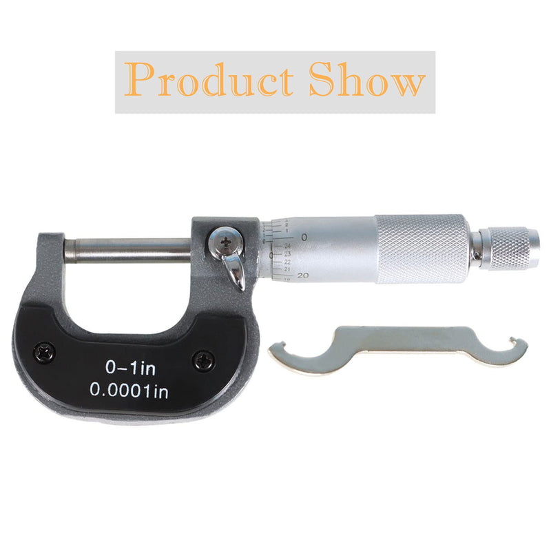 [Australia - AusPower] - New 0-1" Precision Outside Micrometer 0.0001" Carbide Tipped 