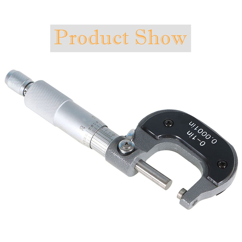 [Australia - AusPower] - New 0-1" Precision Outside Micrometer 0.0001" Carbide Tipped 