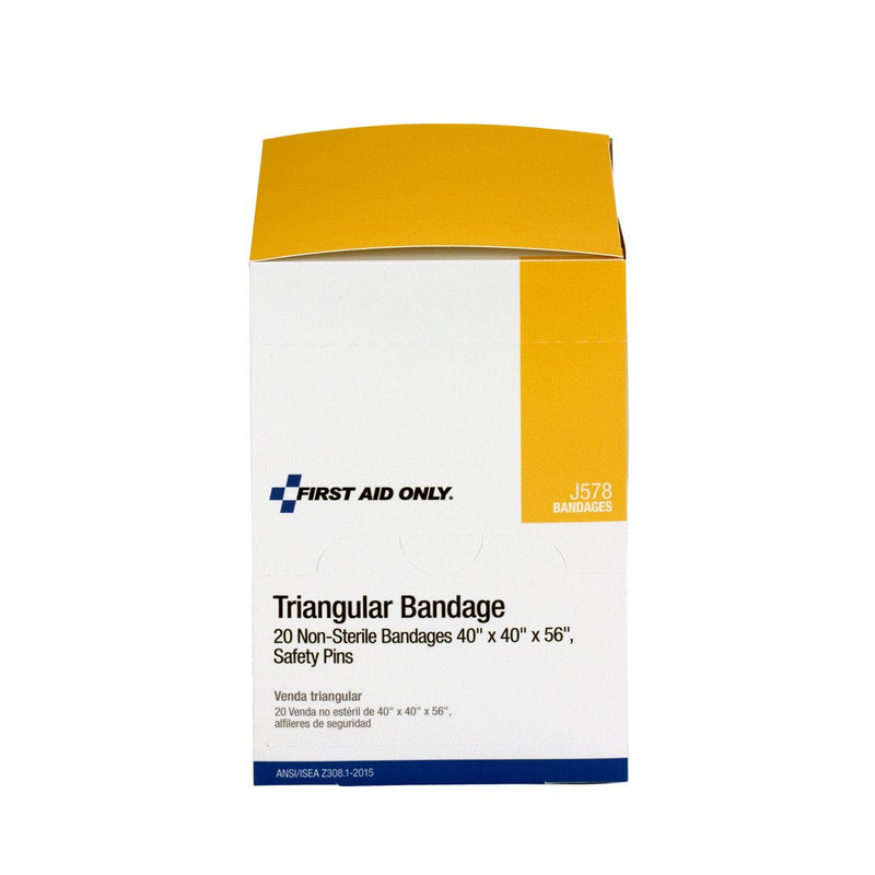 [Australia - AusPower] - First Aid Only 36" X 36" X 51" Triangular Sling/bandage With Safety Pins, 20-Count Boxes 