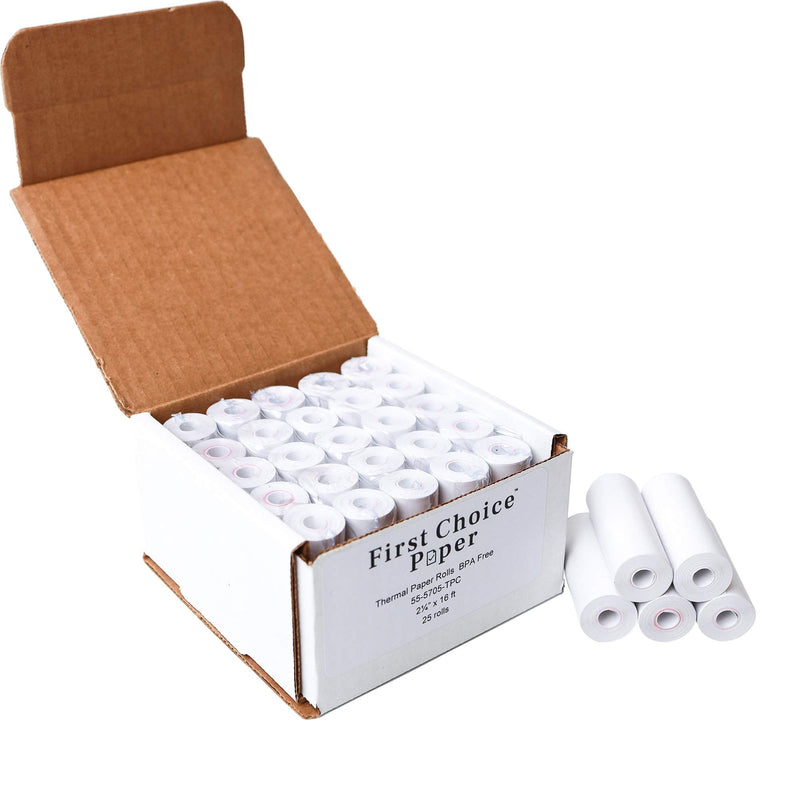 [Australia - AusPower] - First Choice Paper, 2 1/4" x 16' Coreless Thermal Paper Rolls for Poynt Smart Payment Terminal - 25 Rolls 