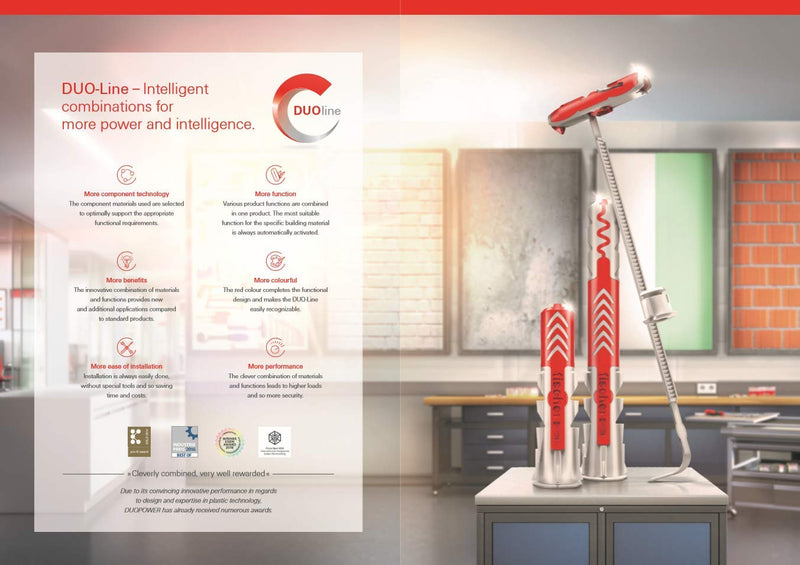 [Australia - AusPower] - fischer DuoPower 3/16" x 1" S PH, Powerful Universal Plug with Panhead Screw, Intelligent 2-Component Technology for fastenings in Concrete, Bricks, Gypsum plasterboard, etc, 50 Plugs & 50 Screws 