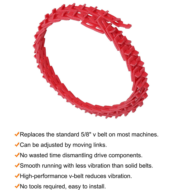 [Australia - AusPower] - Power Twist V - Belt 5/8 - inches x 5 - feet B/5L, Adjustable Link V - Belt Type B Perfect for Lathes, Drill Press, Table Saws and Other Woodworking Tools 5 FT 1 