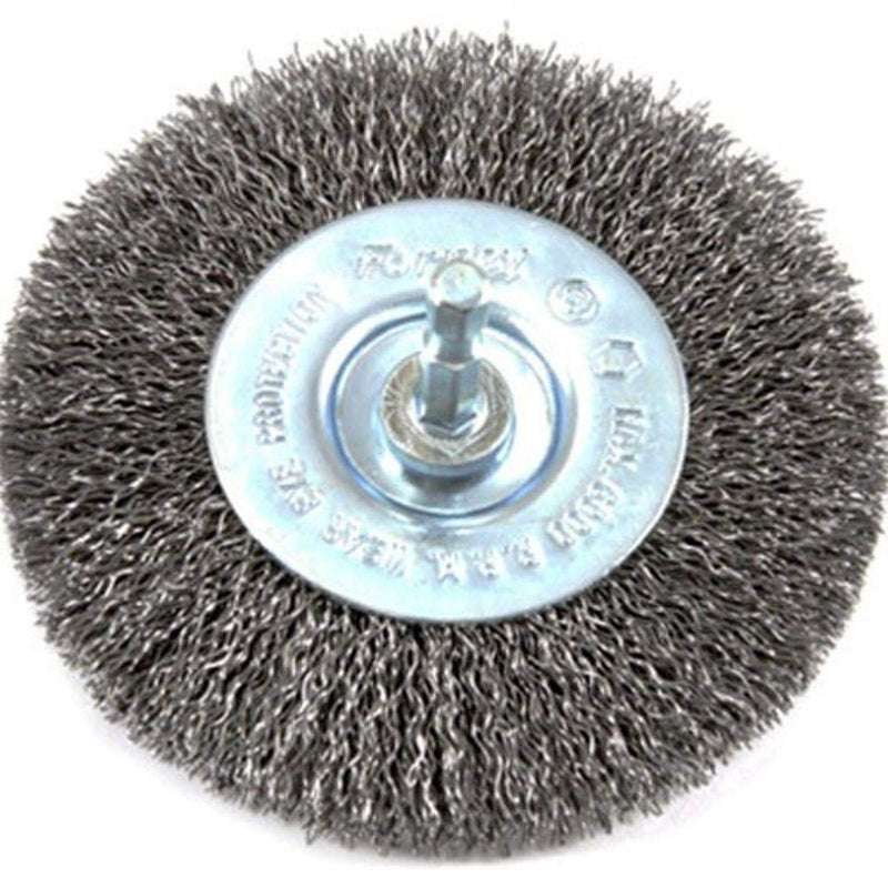 [Australia - AusPower] - Forney 72739 Wire Wheel Brush, Coarse Crimped with 1/4-Inch Hex Shank, 4-Inch-by-.012-Inch 