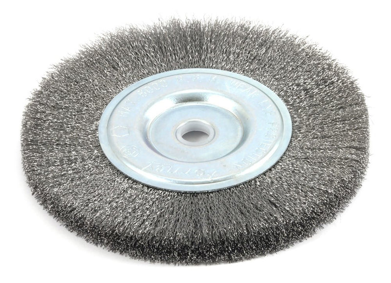 [Australia - AusPower] - Forney 72747 Wire Bench Wheel Brush, Fine Crimped with 1/2-Inch and 5/8-Inch Arbor, 6-Inch-by-.008-Inch 