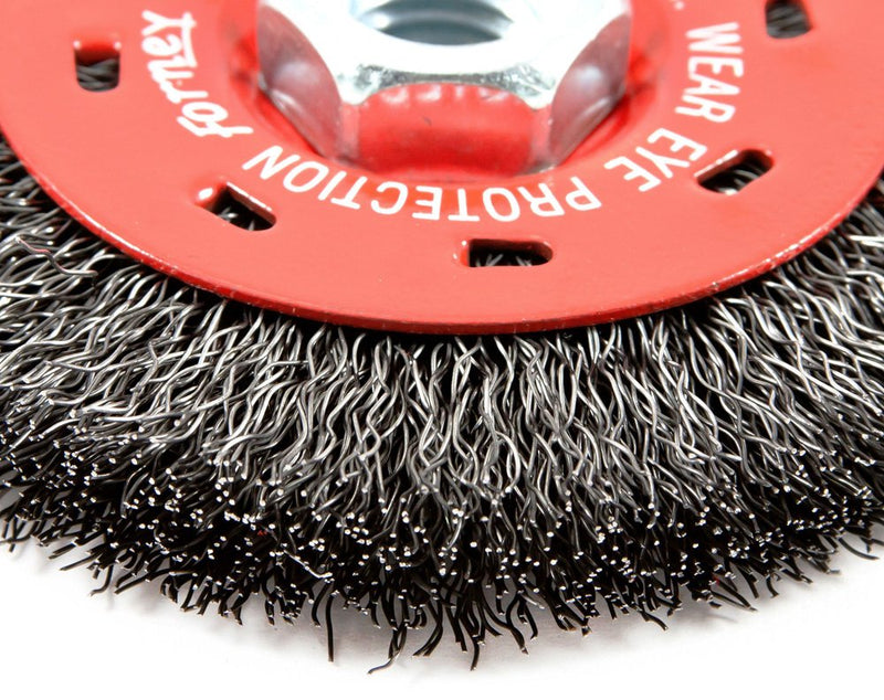[Australia - AusPower] - Forney 72788 Wire Wheel Brush, Coarse Crimped with 5/8-Inch-11 Threaded Arbor, 4-Inch-by-.014-Inch 