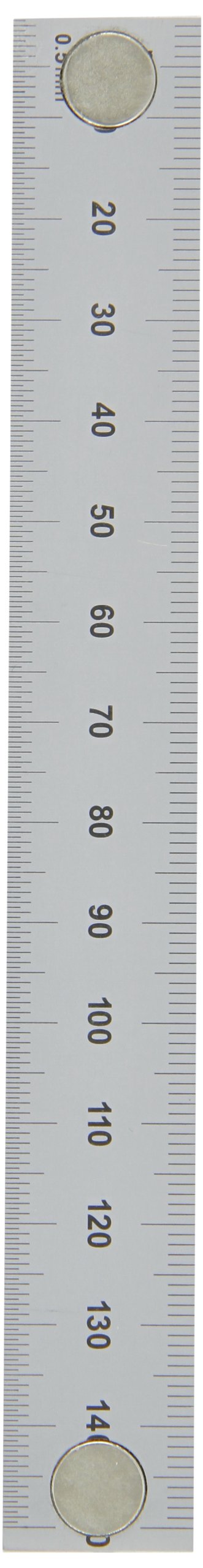[Australia - AusPower] - Fowler 52-266-006 Inch/Metric Series Rigid Style Magnetic Steel Rules, 6"/150mm Max Measuring 