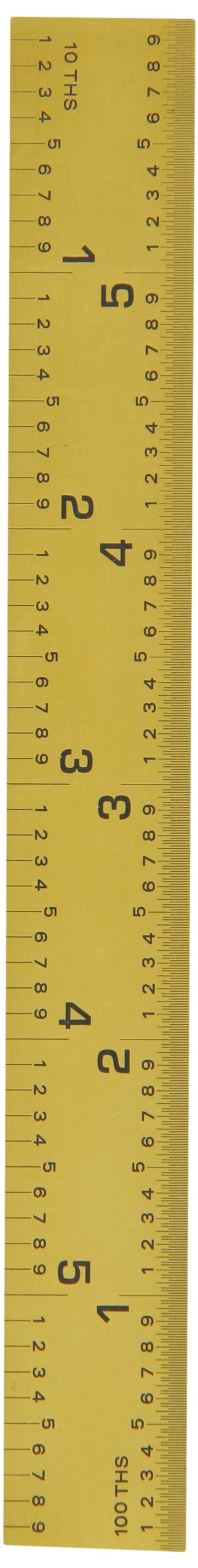 [Australia - AusPower] - Fowler 52-349-006 Rigid Steel Rule with Titanium Coated Golden Finish, 5R Graduation Interval, 6" L x 0.75" W 