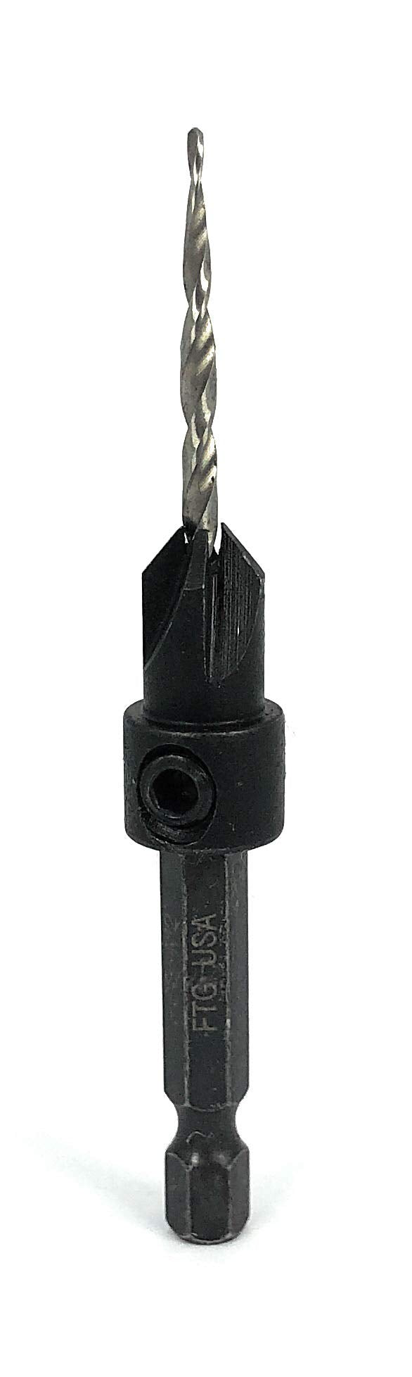 [Australia - AusPower] - FTG USA Maximum Torque #4 (7/64") Adjustable Wood Countersink - Woodworking Tapered HSS Drill Bit Secured with Pin w/o Depth Stop 