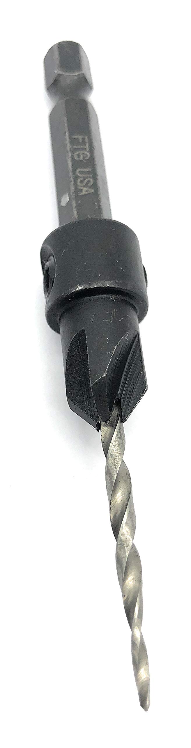 [Australia - AusPower] - FTG USA Maximum Torque #4 (7/64") Adjustable Wood Countersink - Woodworking Tapered HSS Drill Bit Secured with Pin w/o Depth Stop 