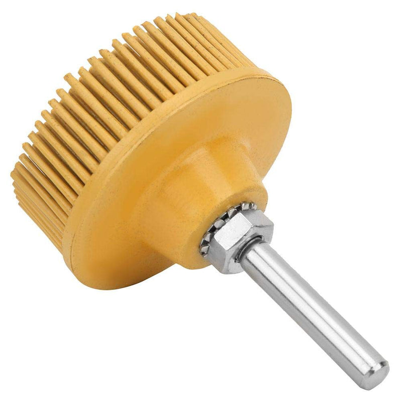 [Australia - AusPower] - 2Inch Bristle Disc Emery Rubber Abrasive Brush Polishing Grinding Wheel for Burr Rust Removal(Yellow 80#) 