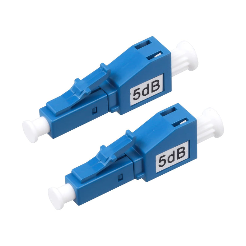 [Australia - AusPower] - FYBOPTWU - 2 Packs 5dB LC Singlemode Fiber Attenuator 5dB LC/UPC SM Single Mode Fixed Fiber Optic Attenuator LC Male to LC Female Adapter 