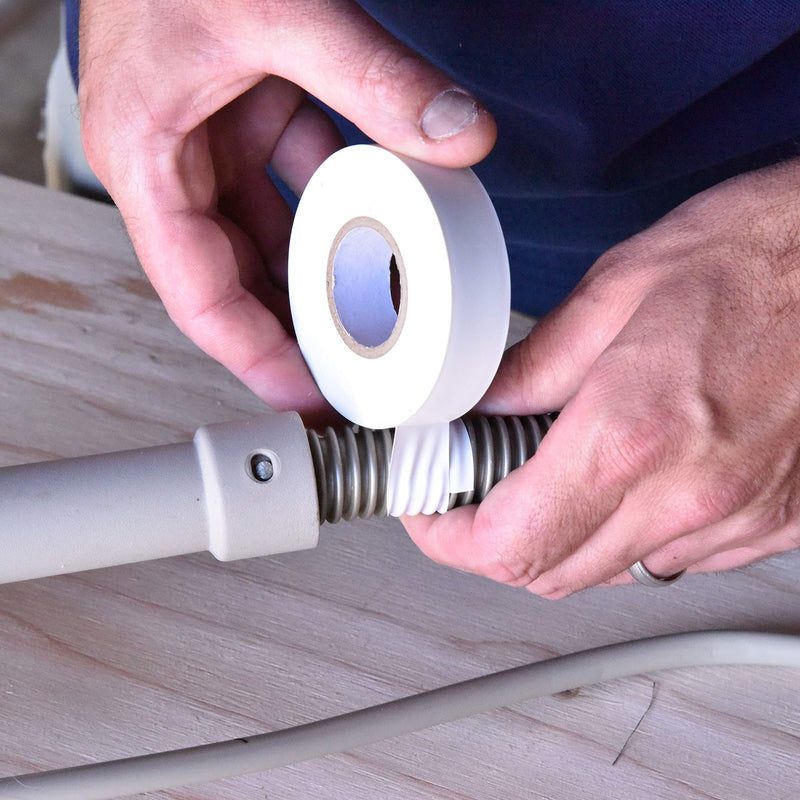 [Australia - AusPower] - White Electrical Tape - Vinyl Electric Tape (5 Pack) | 7 mil Thick Vinyl Tape 3/4 Inch Wide 66 Foot Long Roll | Strong Rubber Base | Flame Retardant, Temperature & Weather Resistant (White) White 