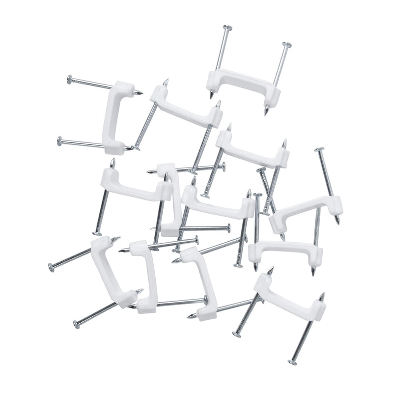 [Australia - AusPower] - Gardner Bender PS-150 Plastic Staple, ½ Inch., 14/2, 12/2, 10/2 (NM) Cable, Quick / Easy Installation, for Romex, UF, (NM) & More, 100 Pk., White 