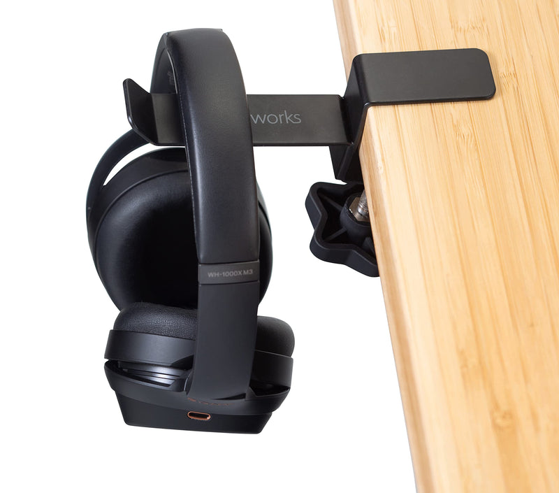 [Australia - AusPower] - Gator Frameworks Cases Frameworks Headphone Hanger for Desks (GFW-HP-HANGERDESK), Black Small 