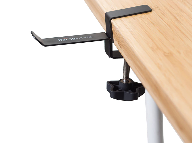 [Australia - AusPower] - Gator Frameworks Cases Frameworks Headphone Hanger for Desks (GFW-HP-HANGERDESK), Black Small 