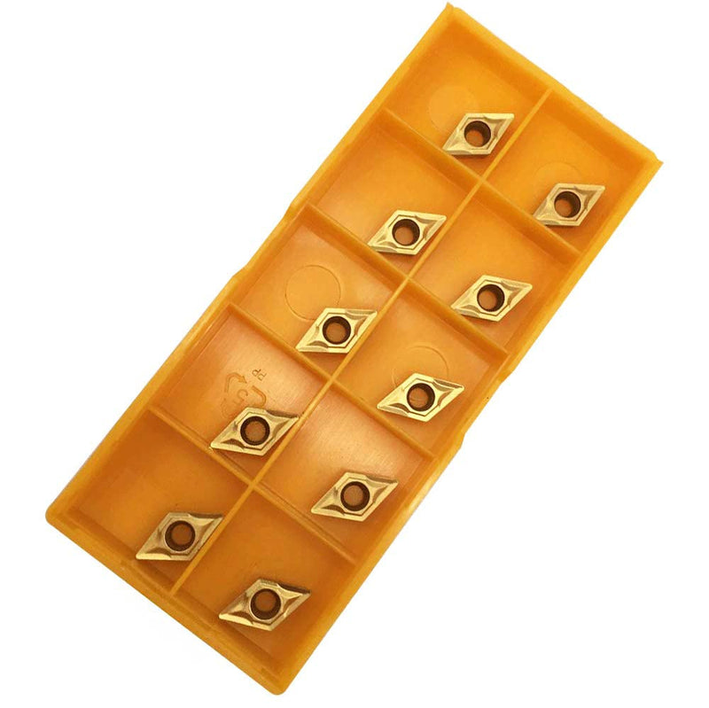 [Australia - AusPower] - GBJ 10pcs DCMT21.51 DCMT070204 Carbide Inserts Lathe Turning Inserts Turning Tool Multilayer Coated CNC Lathe Inserts for SDJCR Lathe Turning Tool Holder Replacement Insert US735 DCMT21.51 