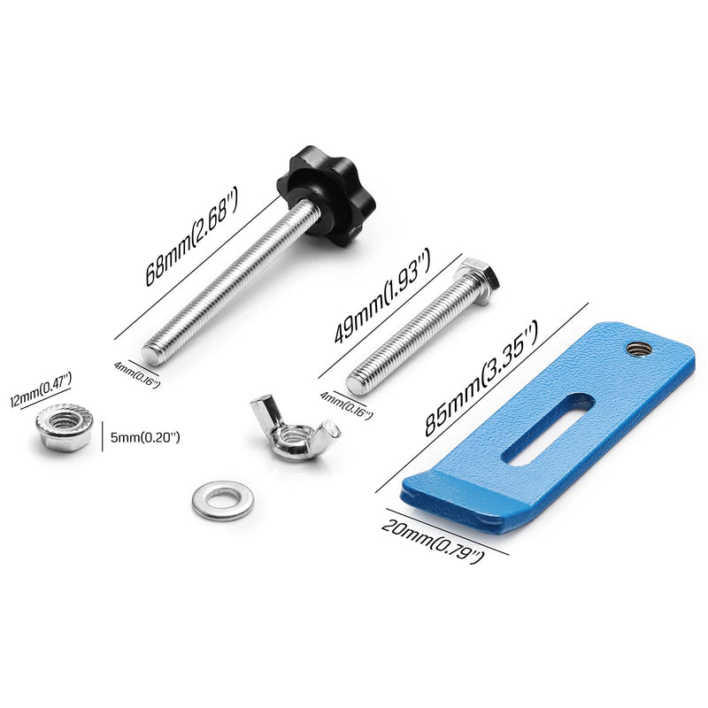 [Australia - AusPower] - Genmitsu 4 Pack Hold Down Clamp Kit, CNC Router Clamp for Woodworking and Metalworking, 3-7/20''L x 4/5'' W x 2-7/10''H, Compatible with CNC Router Machine PROVerXL 4030 &3040 Extension Spoilboard 
