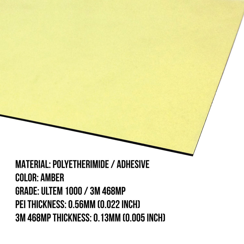 [Australia - AusPower] - Gizmo Dorks PEI Sheet 3D Printer Build Surface 235mm x 235mm (9.3" x 9.3") with Preapplied Laminated 3M 468MP Adhesive for Creality Ender 3 or CR 20 | Made in The USA 