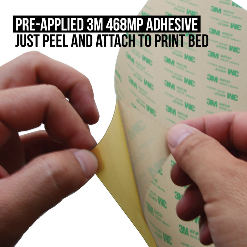 [Australia - AusPower] - Gizmo Dorks PEI Sheet 3D Printer Build Surface 235mm x 235mm (9.3" x 9.3") with Preapplied Laminated 3M 468MP Adhesive for Creality Ender 3 or CR 20 | Made in The USA 