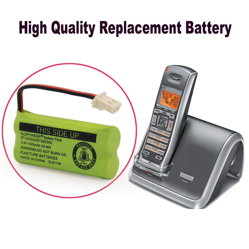 [Australia - AusPower] - BT183342/BT283342 2.4V 400mAh Ni-MH Battery Pack Compatible with Cordless Phone Batteries BT166342/BT266342 BT162342/BT262342 (4 Pack BT183342) 4 PACK BT183342 