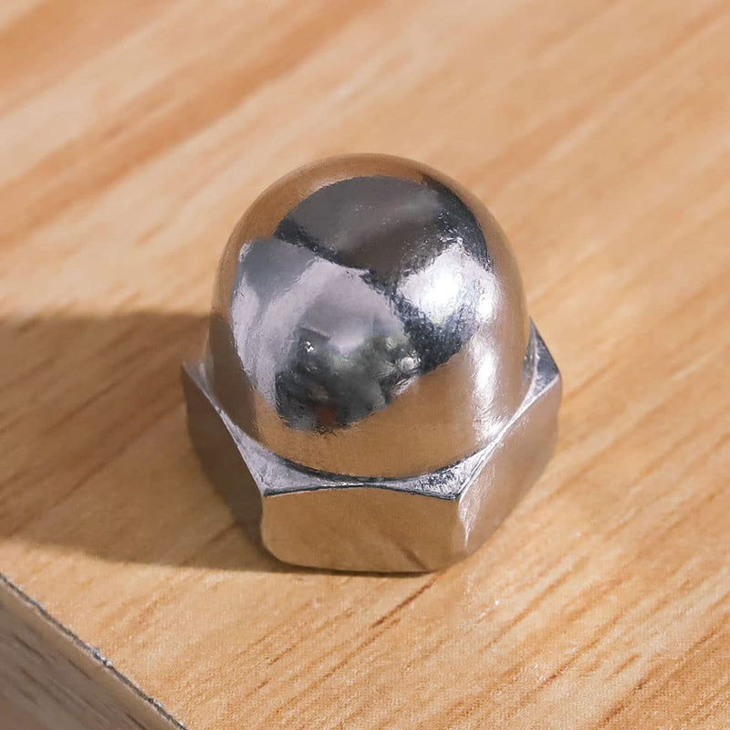[Australia - AusPower] - Glvaner M4-0.7mm (50 Pcs) Stainless Steel Acorn Cap Nuts, 304 Stainless Steel, Decorative Round Head Cover Hex Dome Nuts M4-0.7mm (50 pcs) 