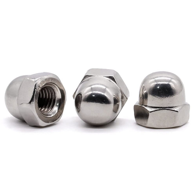 [Australia - AusPower] - Glvaner M4-0.7mm (50 Pcs) Stainless Steel Acorn Cap Nuts, 304 Stainless Steel, Decorative Round Head Cover Hex Dome Nuts M4-0.7mm (50 pcs) 