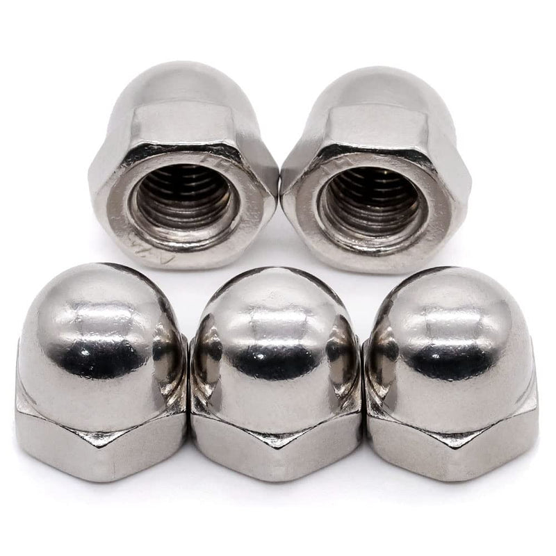 [Australia - AusPower] - Glvaner M4-0.7mm (50 Pcs) Stainless Steel Acorn Cap Nuts, 304 Stainless Steel, Decorative Round Head Cover Hex Dome Nuts M4-0.7mm (50 pcs) 