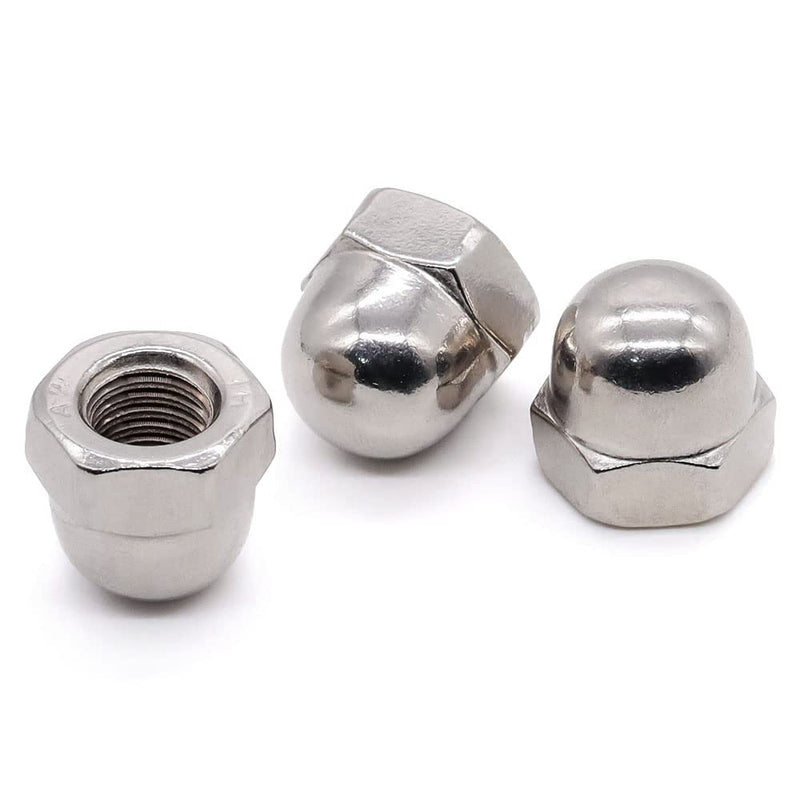 [Australia - AusPower] - Glvaner M4-0.7mm (50 Pcs) Stainless Steel Acorn Cap Nuts, 304 Stainless Steel, Decorative Round Head Cover Hex Dome Nuts M4-0.7mm (50 pcs) 