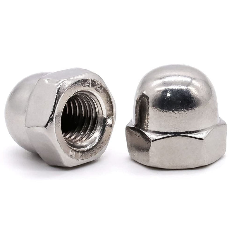 [Australia - AusPower] - Glvaner M4-0.7mm (50 Pcs) Stainless Steel Acorn Cap Nuts, 304 Stainless Steel, Decorative Round Head Cover Hex Dome Nuts M4-0.7mm (50 pcs) 