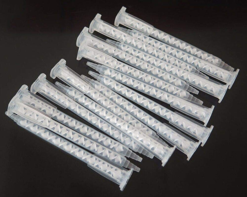[Australia - AusPower] - Epoxy Tubes Static Mixer Nozzle Mixing Tip for 50ml Adhesive Applicator Cartridges(1:1 Ratio,50Pieces) 