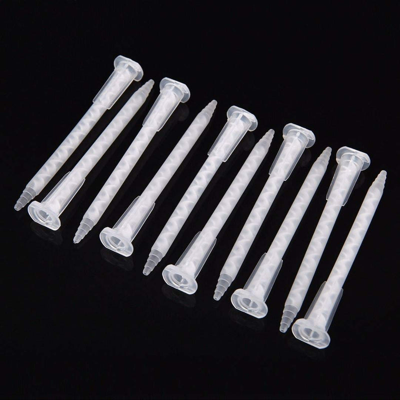 [Australia - AusPower] - Epoxy Tubes Static Mixer Nozzle Mixing Tip for 50ml Adhesive Applicator Cartridges(1:1 Ratio,50Pieces) 