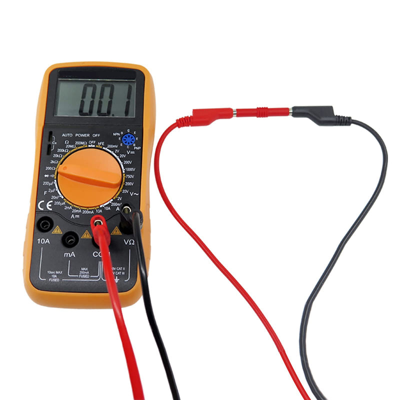 [Australia - AusPower] - Goupchn 5PCS Stackable Banana to Banana Plug Test Leads Soft Electrical Test Cable Wire 3.3ft/1m for Multimeter 1000V 15A Banana Plug to Banana Plug 3.3ft/1m 