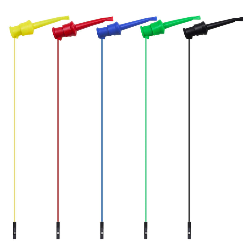[Australia - AusPower] - Goupchn Test Hooks to Breadboard Female Jumper Wires Soft Flexible Silicone Test Leads for Electrical Testing P1535 