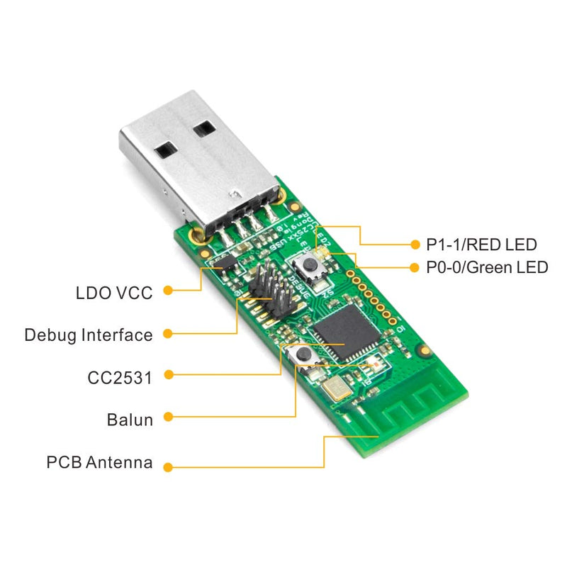 [Australia - AusPower] - Gowoops CC2531 USB Dongle Protocol Analyzer, Zigbee Packet Sniffer 802.15.4 