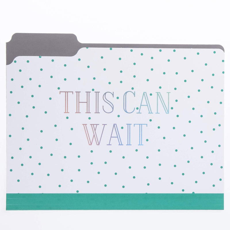[Australia - AusPower] - "Graphique Green Dots File Folder Set – Each Folder Measures 11.75" x 9.5", Set Includes 9 Folders with 3 Unique Designs, Durable Triple-Scored Coated Cardstock" (FIF045) 