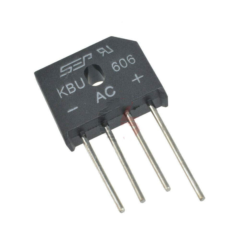 Set of 5 Diotec KBU606 semiconductor diodes, 6A, 600V, designed for high-voltage electronic applications.
